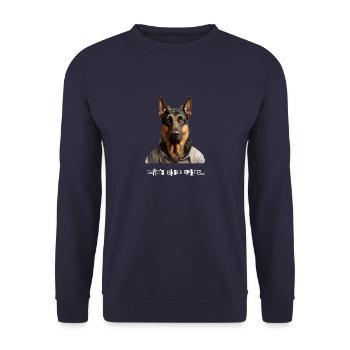 Der beste Freund des Menschen - Unisex Pullover - Navy - Vorne - Alina (178cm) & Michal (187cm)