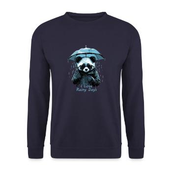 Love Rainy Days - Unisex Sweatshirt - navy - Front - Alina (178cm) & Michal (187cm)