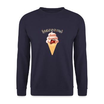 Crème glacée - Sweat-shirt Unisexe - marine - Devant - Alina (178cm) & Michal (187cm)
