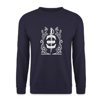 fortis fortuna adiuvat - Unisex Sweatshirt - navy - Front - Alina (178cm) & Michal (187cm)