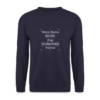 lustige baby sprüche - Unisex Pullover - Navy - Vorne - Alina (178cm) & Michal (187cm)