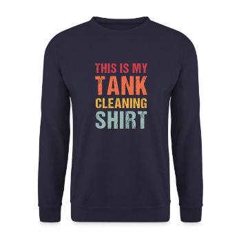 Aquarium Aquarianer Fisch Vintage Unter Wasser - Unisex Pullover - Navy - Vorne - Alina (178cm) & Michal (187cm)