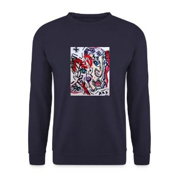 IMG 20210212 132140 086 1 - Unisex Pullover - Navy - Vorne - Alina (178cm) & Michal (187cm)