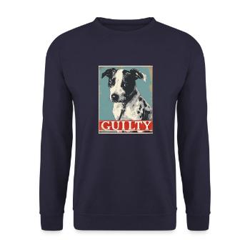 Chien coupable - Sweat-shirt Unisexe - marine - Devant - Alina (178cm) & Michal (187cm)