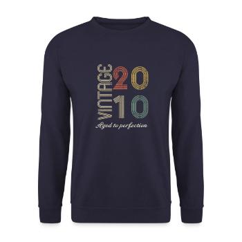 Cadeau d’anniversaire 14 ans - 2010 - Sweat-shirt Unisexe - marine - Devant - Alina (178cm) & Michal (187cm)