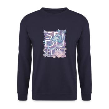Sei Du selbst - denn alle anderen gibt es schon - Unisex Pullover - Navy - Vorne - Alina (178cm) & Michal (187cm)