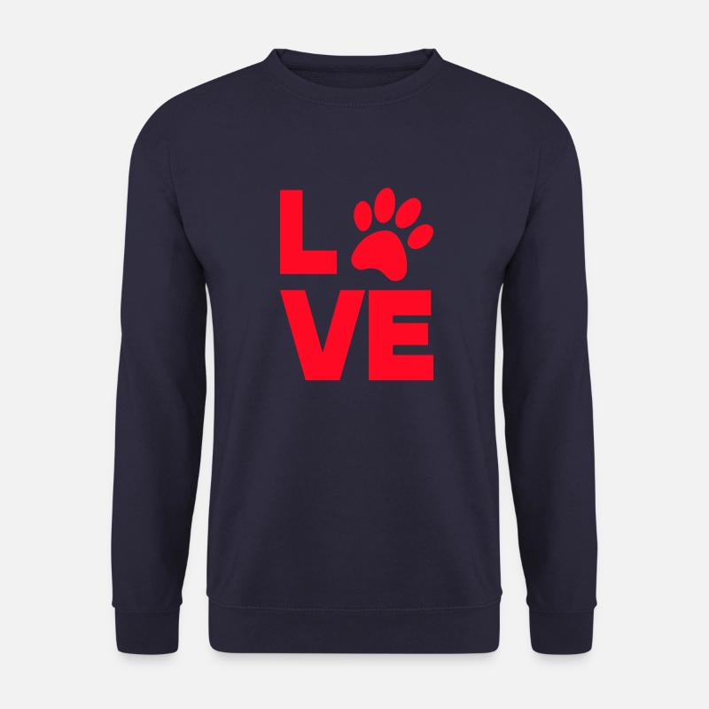pfote love liebe tier - Unisex Pullover - Navy
