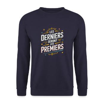 Les derniers seront les premiers - Sweat-shirt Unisexe - marine - Devant - Alina (178cm) & Michal (187cm)
