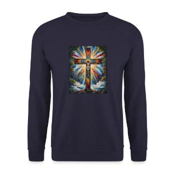 Suffering and Glory - Unisex Sweatshirt - navy - Front - Alina (178cm) & Michal (187cm)