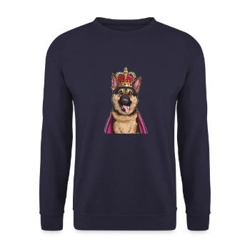 Berger Royal Allemand avec Couronne - Sweat-shirt Unisexe - marine - Devant - Alina (178cm) & Michal (187cm)