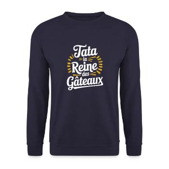 Tata la reine des gâteaux - Sweat-shirt Unisexe - marine - Devant - Alina (178cm) & Michal (187cm)