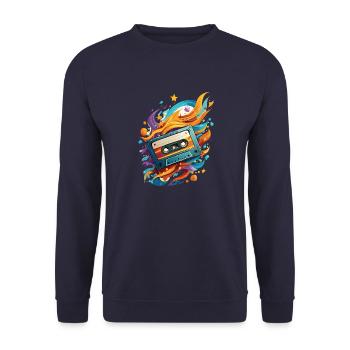 MIXTAPE II - Unisex Pullover - Navy - Vorne - Alina (178cm) & Michal (187cm)