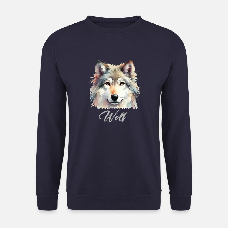 wolf - Unisex Pullover - Navy