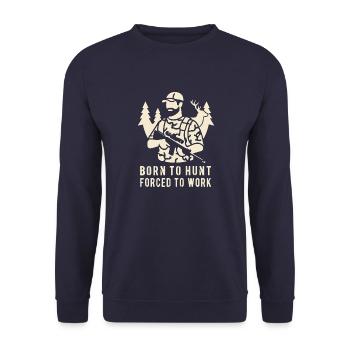 Born to hunt - Unisex Sweatshirt - navy - Front - Alina (178cm) & Michal (187cm)