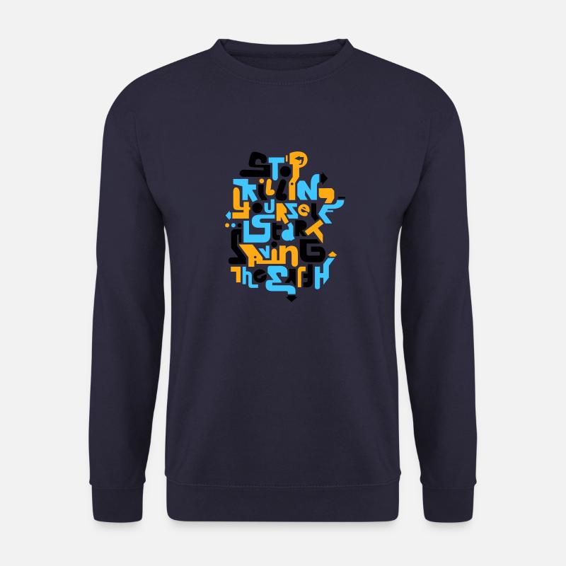 stopkillingyaself_3f - Unisex Sweatshirt - navy