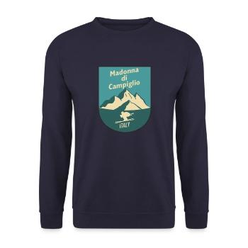 Madonna di Campiglio - Skifahren in Italien - Unisex Pullover - Navy - Vorne - Alina (178cm) & Michal (187cm)