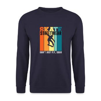 SKATE - Unisex Pullover - Navy - Vorne - Alina (178cm) & Michal (187cm)