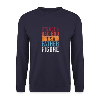 It's Not A Dad Bod It's A Father Figure - Unisex Sweatshirt - navy - Front - Alina (178cm) & Michal (187cm)