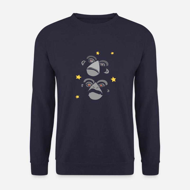 Zwei schreiende Affengesichter - Unisex Pullover - Navy
