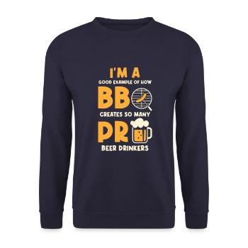 Barbecue Grill Grill Accessoires BBQ Grill Master Grill Grill - Sweat-shirt Unisexe - marine - Devant - Alina (178cm) & Michal (187cm)