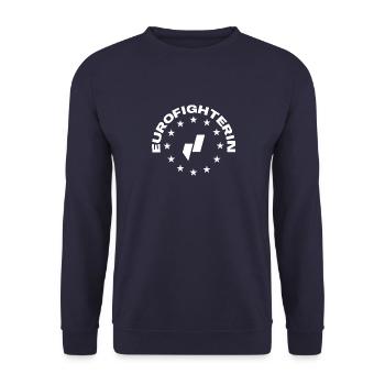 EUROFIGHTERIN - Unisex Pullover - Navy - Vorne - Alina (178cm) & Michal (187cm)