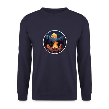 Camping - Unisex Pullover - Navy - Vorne - Alina (178cm) & Michal (187cm)