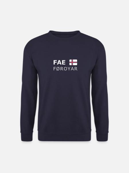 FAE FØROYAR white-lettered - Unisex Pullover - Navy