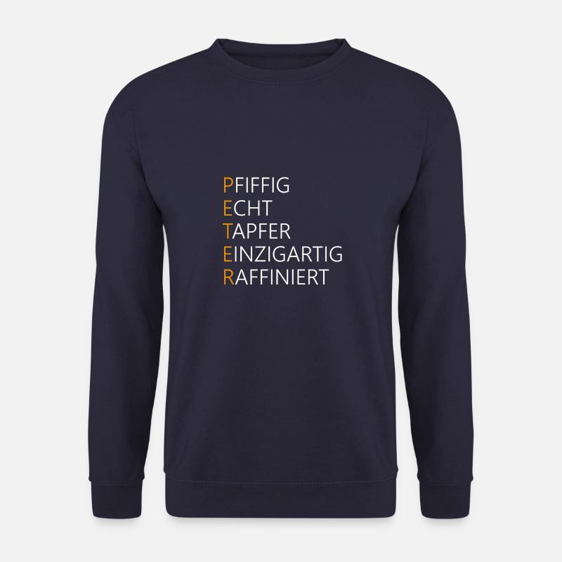 Peter Name Geschenk - Unisex Pullover - Navy