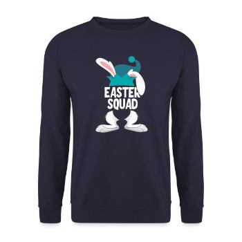 Easter Squad Easter Elf Costume - Unisex Sweatshirt - navy - Front - Alina (178cm) & Michal (187cm)