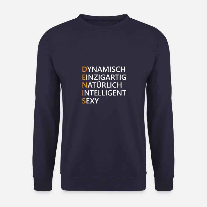 Denis Name Geschenk - Unisex Pullover - Navy