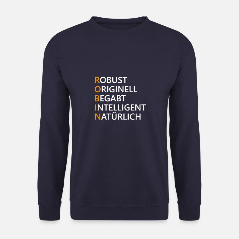 Robin Name Geschenk - Unisex Pullover - Navy