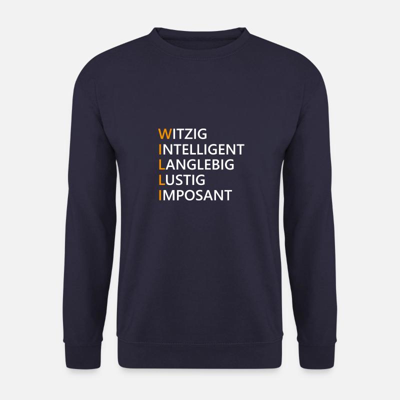 Willi Name Geschenk - Unisex Pullover - Navy