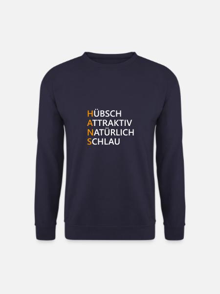 Hans Name Geschenk - Unisex Pullover - Navy