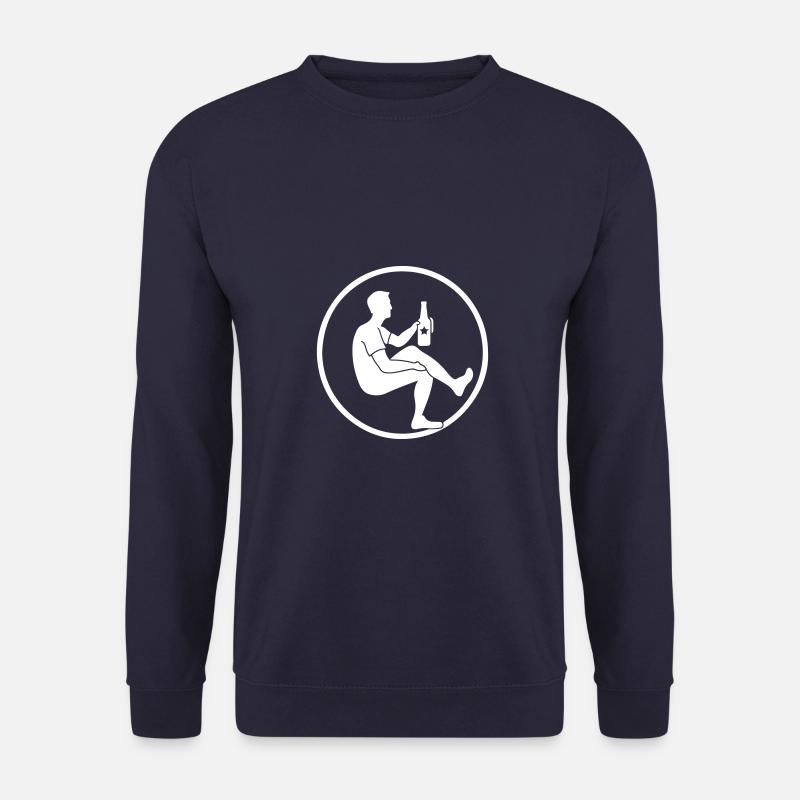 Beer Drinking Silhouette - Unisex Sweatshirt - navy