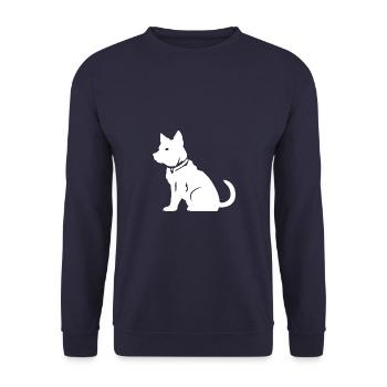 Shiba Inu Dog Silhouette - Unisex Sweatshirt - navy - Front - Alina (178cm) & Michal (187cm)