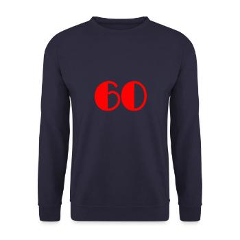 60. 60 YEARS. 60TH ANNIVERSARY. BIRTHDAY 60 YEARS. - Unisex Sweatshirt - navy - Front - Alina (178cm) & Michal (187cm)
