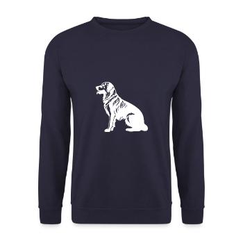 Golden Retriever Dog Silhouette - Unisex Sweatshirt - navy - Front - Alina (178cm) & Michal (187cm)