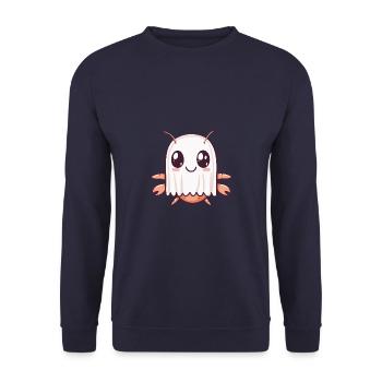 Hummer Krebs Halloween Lustig Geist - Unisex Pullover - Navy - Vorne - Alina (178cm) & Michal (187cm)