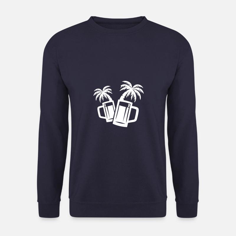 Beer Beach Palm Trees - Unisex Sweatshirt - navy