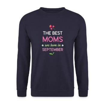 Les meilleures mamans naissent en septembre - Sweat-shirt Unisexe - marine - Devant - Alina (178cm) & Michal (187cm)