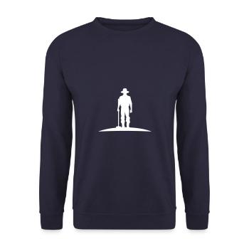 Silhouette d’agriculteur - Sweat-shirt Unisexe - marine - Devant - Alina (178cm) & Michal (187cm)