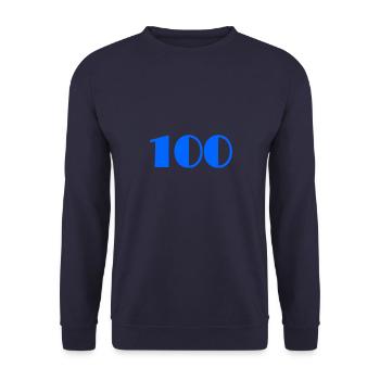 100. 100 ANS. 100e ANNIVERSAIRE. ANNIVERSAIRE - Sweat-shirt Unisexe - marine - Devant - Alina (178cm) & Michal (187cm)