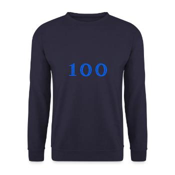 100 ANS. 100e ANNIVERSAIRE. ANNIVERSAIRE 100 ANS. - Sweat-shirt Unisexe - marine - Devant - Alina (178cm) & Michal (187cm)
