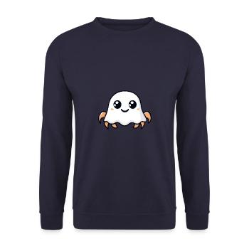 crabe crabe Halloween drôle fantôme - Sweat-shirt Unisexe - marine - Devant - Alina (178cm) & Michal (187cm)
