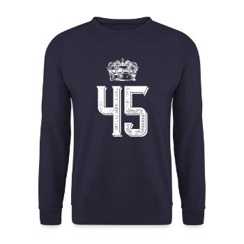 45 Couronne numérique - Sweat-shirt Unisexe - marine - Devant - Alina (178cm) & Michal (187cm)