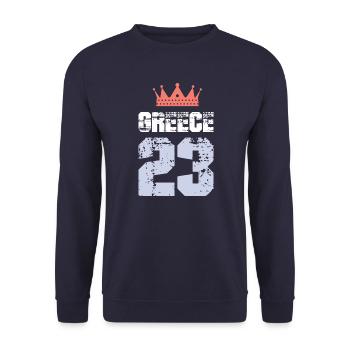 Greece 23 Jersey 2023 - Unisex Sweatshirt - navy - Front - Alina (178cm) & Michal (187cm)