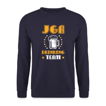 Jga Junggesellen Drinking Team - Unisex Pullover - Navy - Vorne - Alina (178cm) & Michal (187cm)