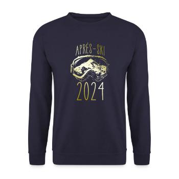 Apres Ski 2024 Berge - Unisex Pullover - Navy - Vorne - Alina (178cm) & Michal (187cm)