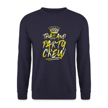 Thailand Party Crew Gold - Unisex Pullover - Navy - Vorne - Alina (178cm) & Michal (187cm)