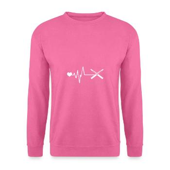E-Zigarette Puls Herzschlag - Unisex Pullover - Pink - Vorne